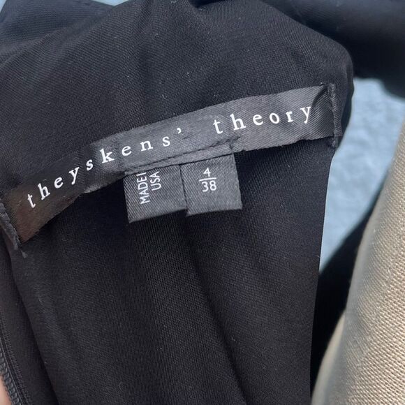 Theyskens Theory Womens Sheath Dress Doran LBD Black Size 4 - Picture 9 of 10